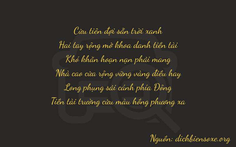 Thơ dịch biển số xe 92079