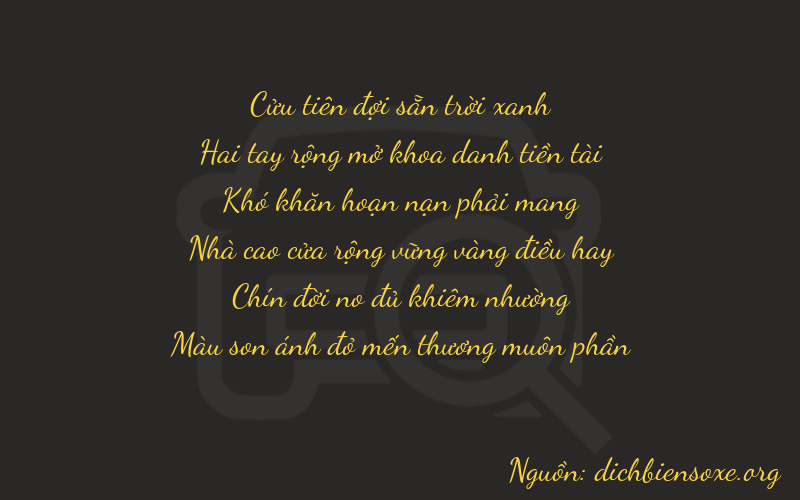 Thơ dịch biển số xe 92097