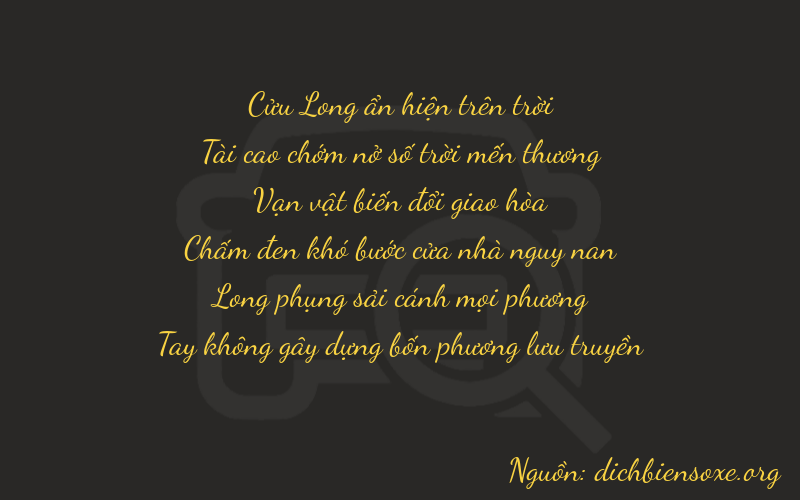Thơ dịch biển số xe 93670