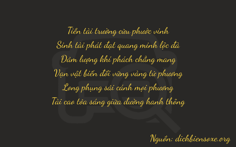 Thơ dịch biển số xe 93673