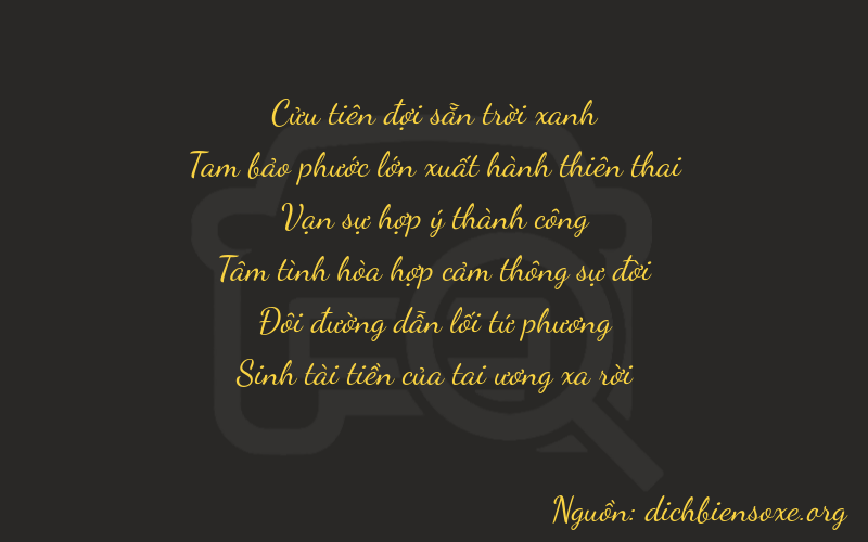 Thơ dịch biển số xe 93825