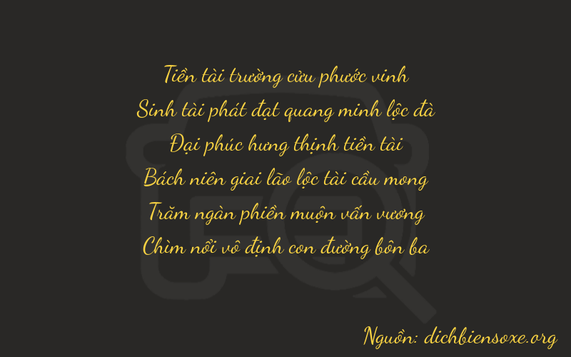 Thơ dịch biển số xe 93853