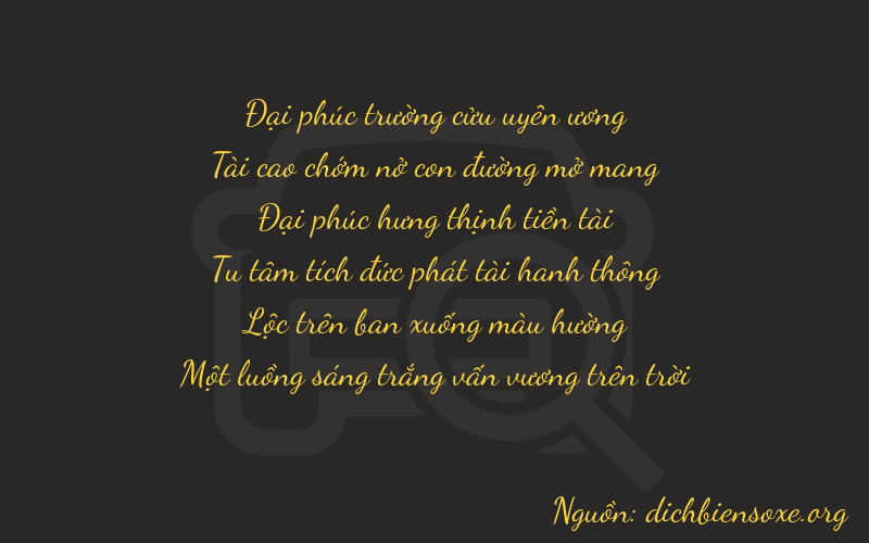 Thơ dịch biển số xe 93881