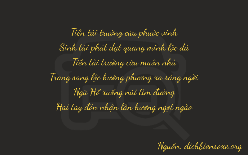 Thơ dịch biển số xe 93952
