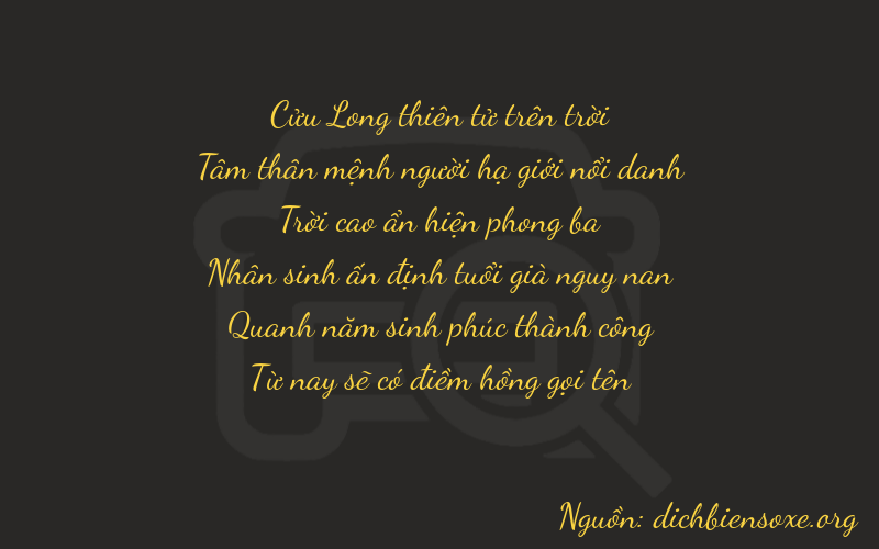 Thơ dịch biển số xe 93955