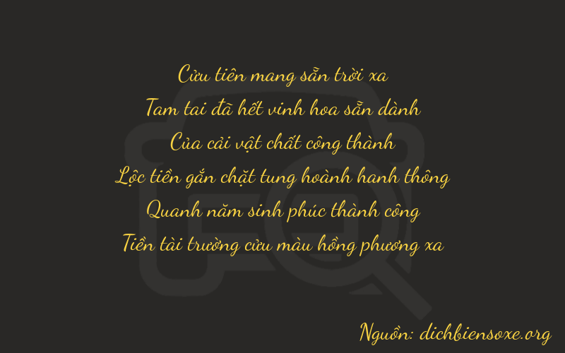Thơ dịch biển số xe 93959