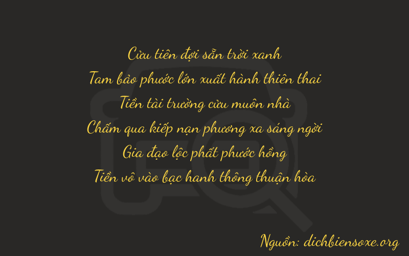 Thơ dịch biển số xe 93960