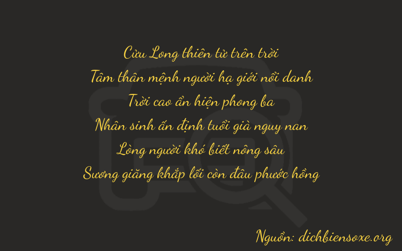 Thơ dịch biển số xe 93964