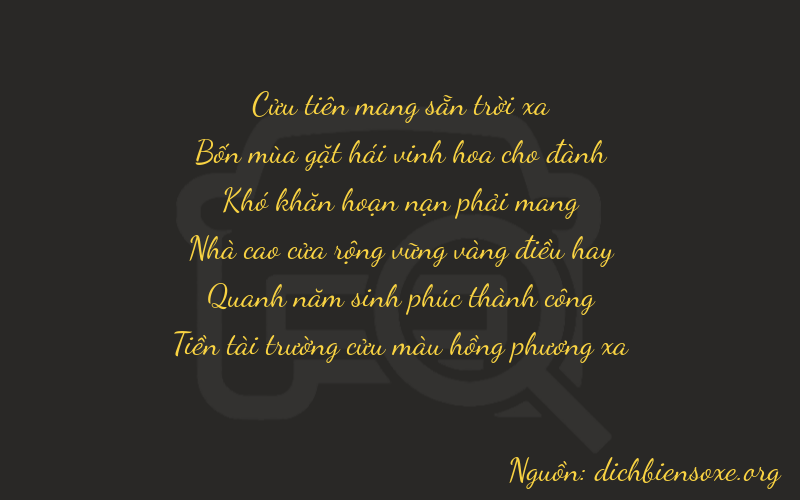 Thơ dịch biển số xe 94059