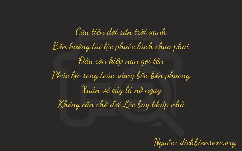 Thơ dịch biển số xe 94060
