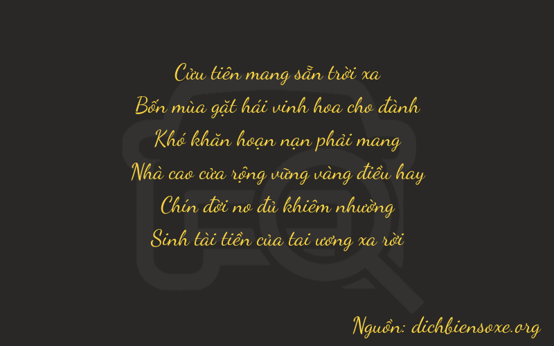 Thơ dịch biển số xe 94095