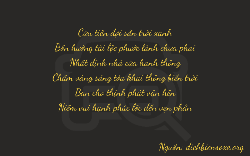 Thơ dịch biển số xe 94123