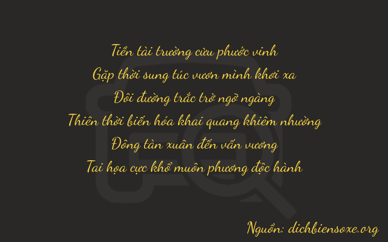 Thơ dịch biển số xe 94241