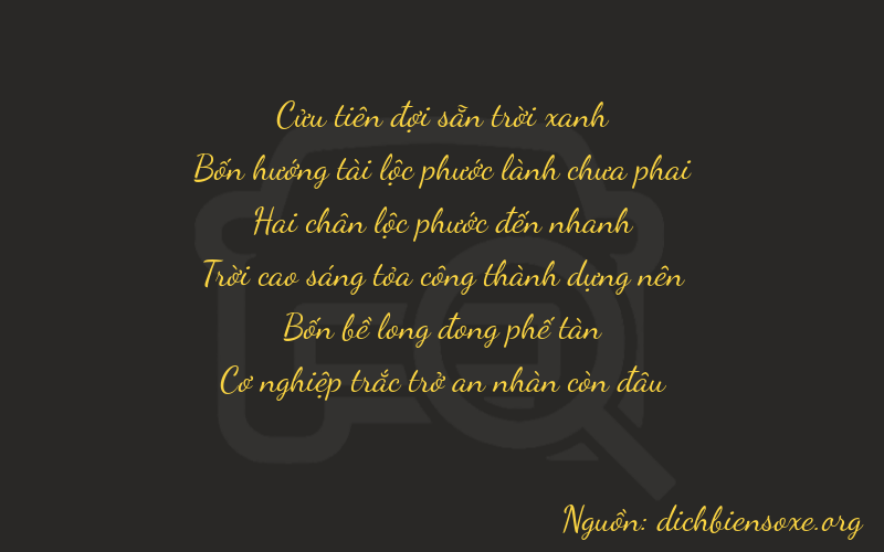 Thơ dịch biển số xe 94249