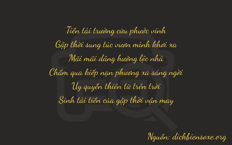 Thơ dịch biển số xe 94295