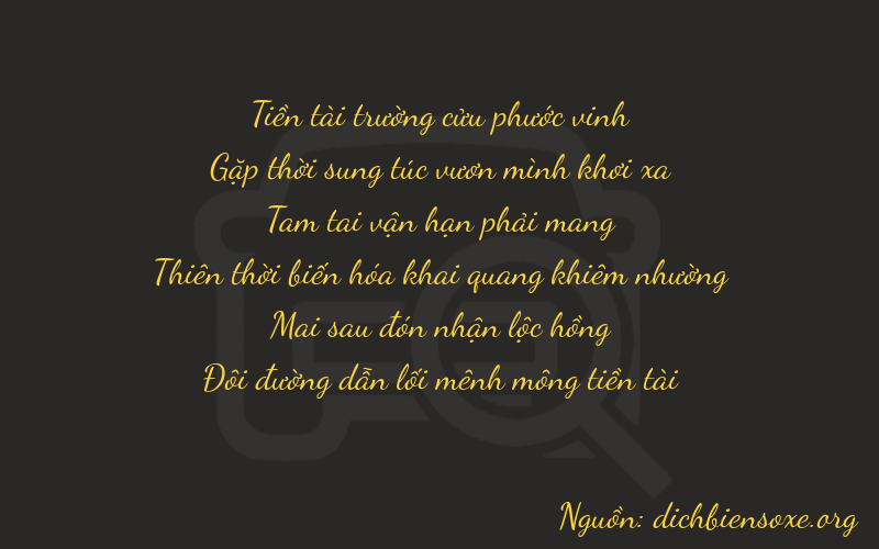 Thơ dịch biển số xe 94322