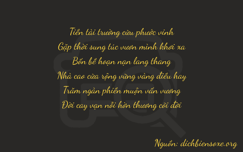 Thơ dịch biển số xe 94457