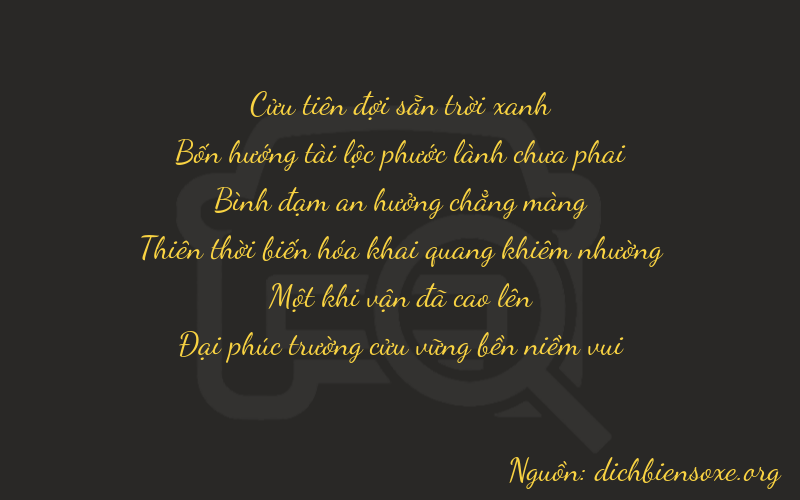 Thơ dịch biển số xe 94519