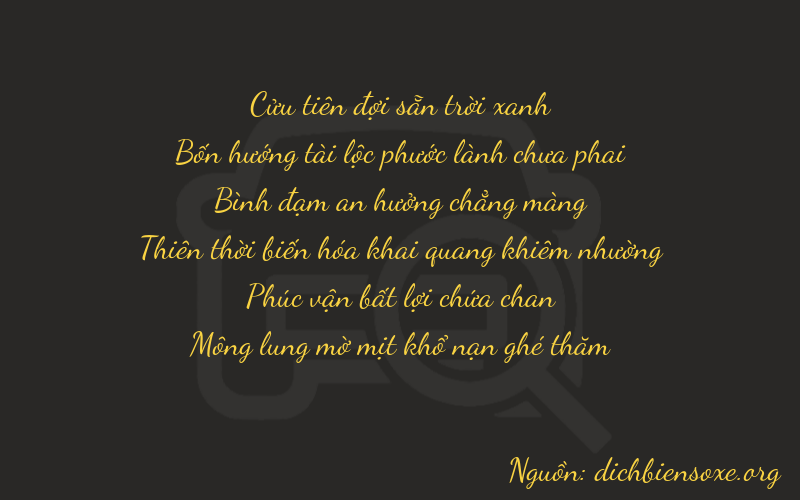 Thơ dịch biển số xe 94564