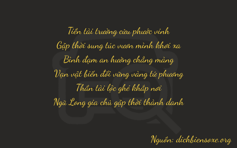 Thơ dịch biển số xe 94565