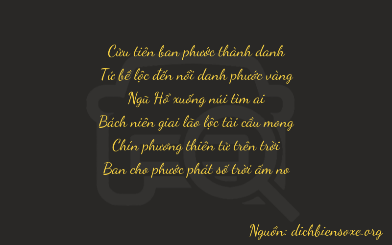 Thơ dịch biển số xe 94598