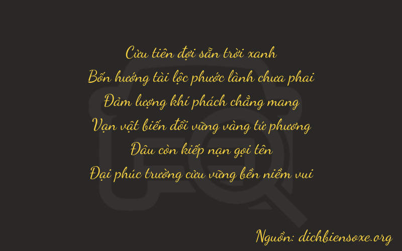 Thơ dịch biển số xe 94609