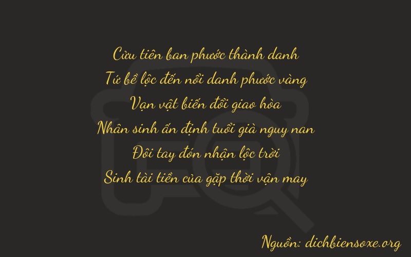 Thơ dịch biển số xe 94625