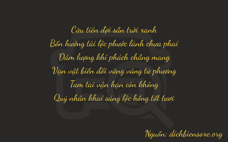 Thơ dịch biển số xe 94636