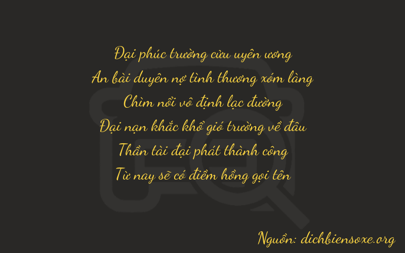 Thơ dịch biển số xe 94665