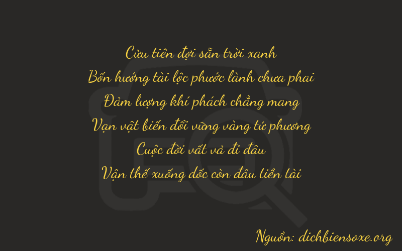 Thơ dịch biển số xe 94672