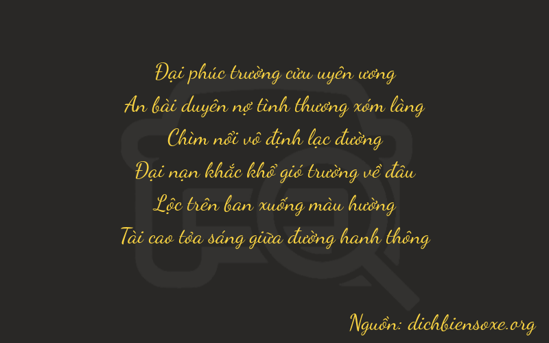 Thơ dịch biển số xe 94683