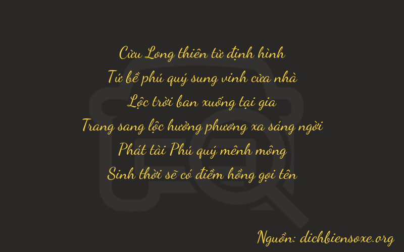 Thơ dịch biển số xe 94685