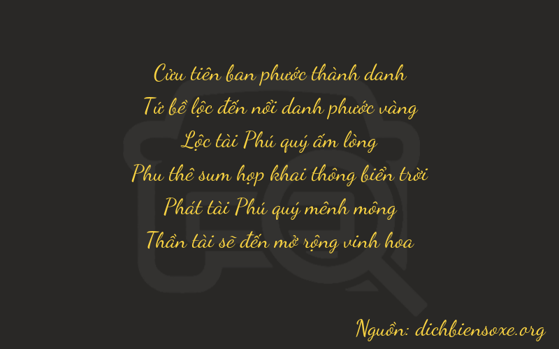 Thơ dịch biển số xe 94688