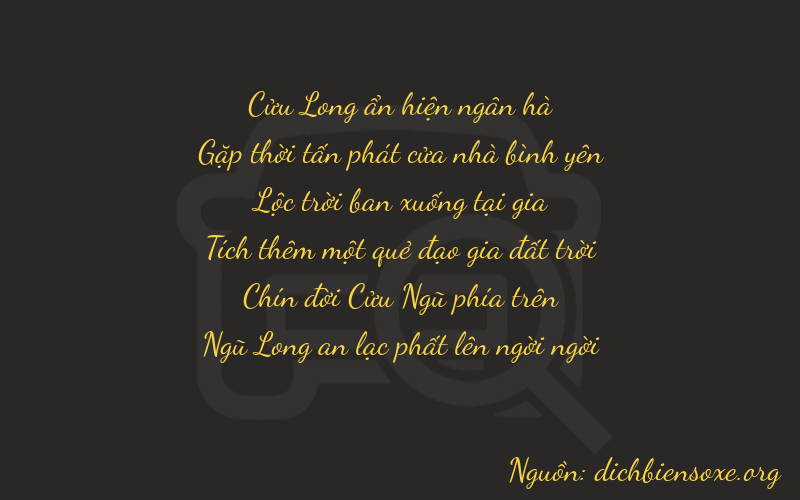 Thơ dịch biển số xe 94695