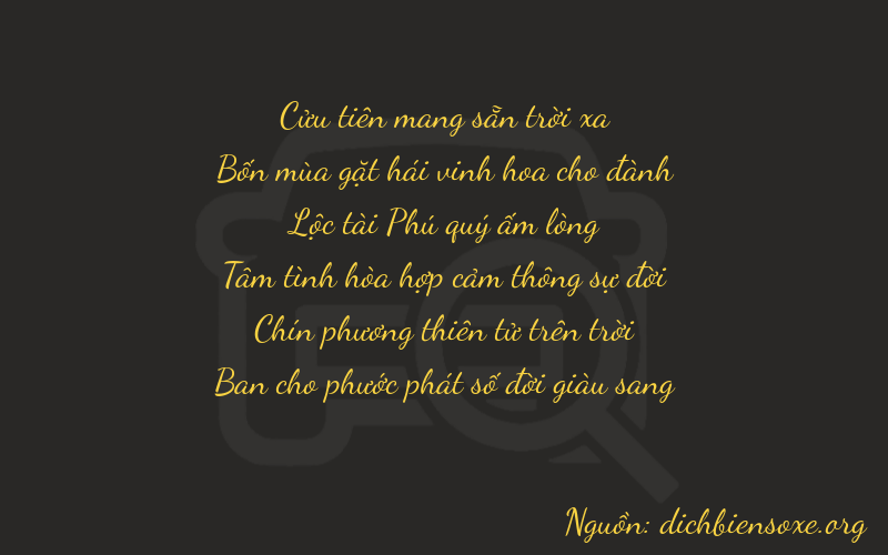 Thơ dịch biển số xe 94698