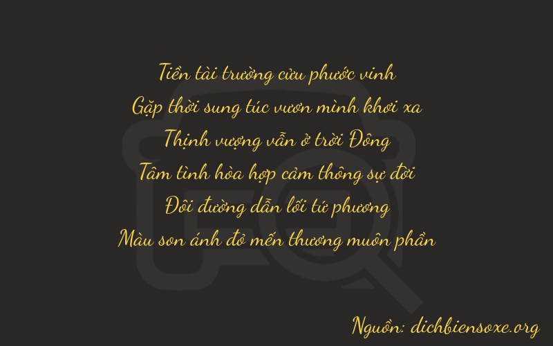 Thơ dịch biển số xe 94727