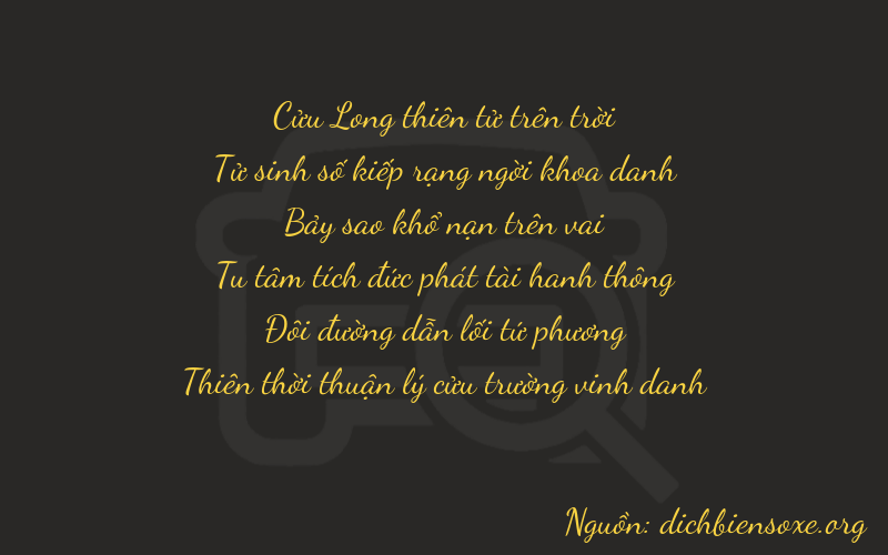 Thơ dịch biển số xe 94729
