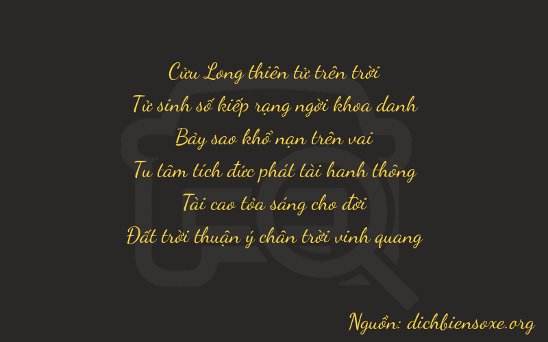 Thơ dịch biển số xe 94738