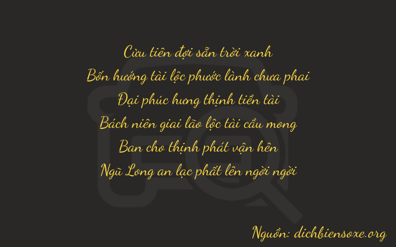 Thơ dịch biển số xe 94825