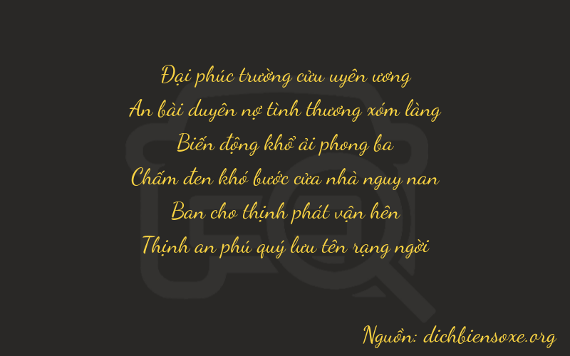 Thơ dịch biển số xe 94827