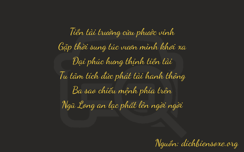 Thơ dịch biển số xe 94835
