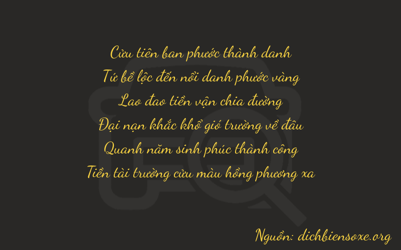 Thơ dịch biển số xe 94859