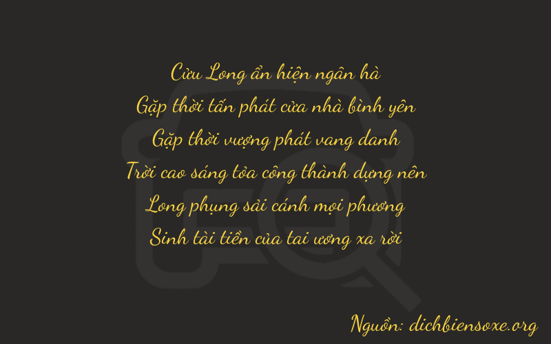 Thơ dịch biển số xe 94875
