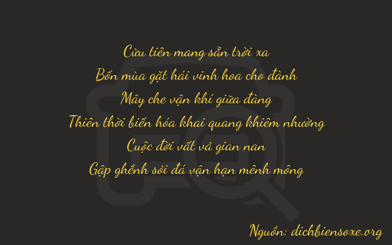 Thơ dịch biển số xe 94878
