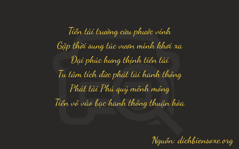 Thơ dịch biển số xe 94880