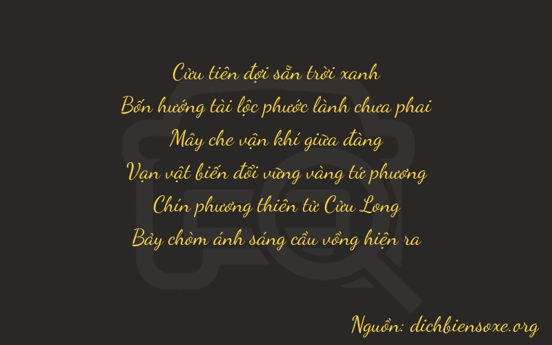 Thơ dịch biển số xe 94897