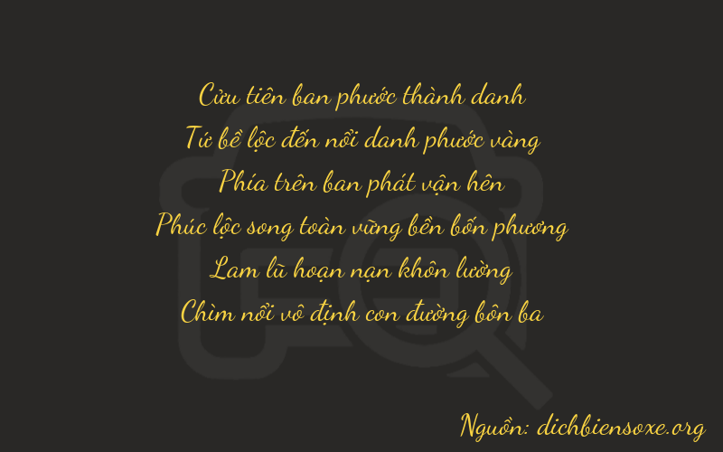 Thơ dịch biển số xe 94913