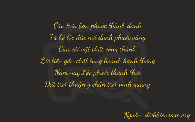 Thơ dịch biển số xe 94958