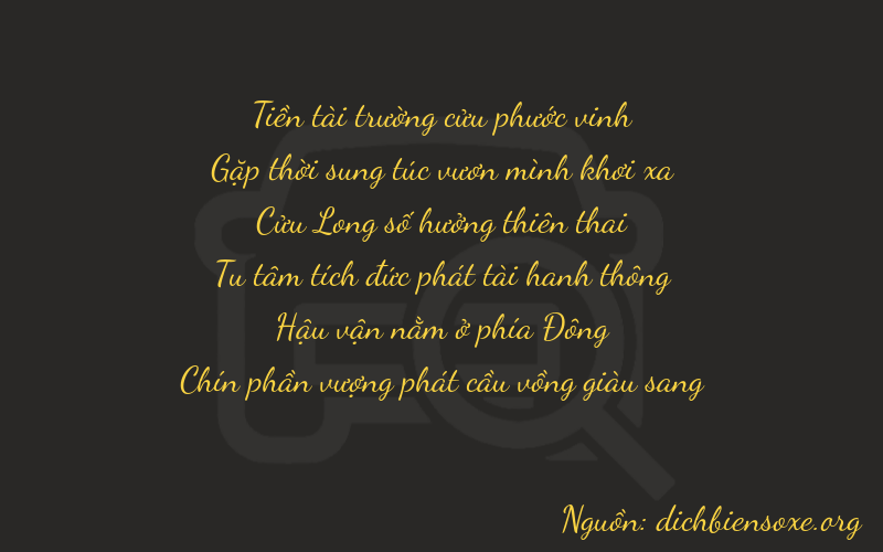 Thơ dịch biển số xe 94979