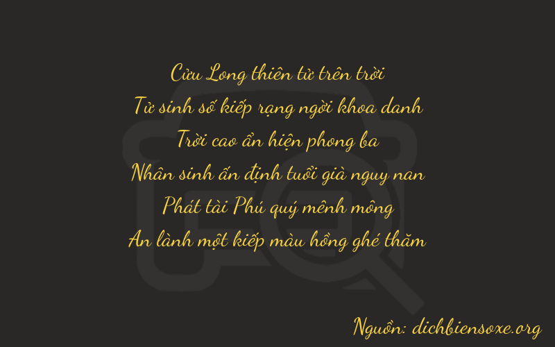 Thơ dịch biển số xe 94981